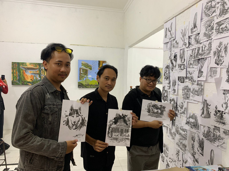 13 Seniman Muda Gelar Pameran Pranala Jalma di Kopi Macan